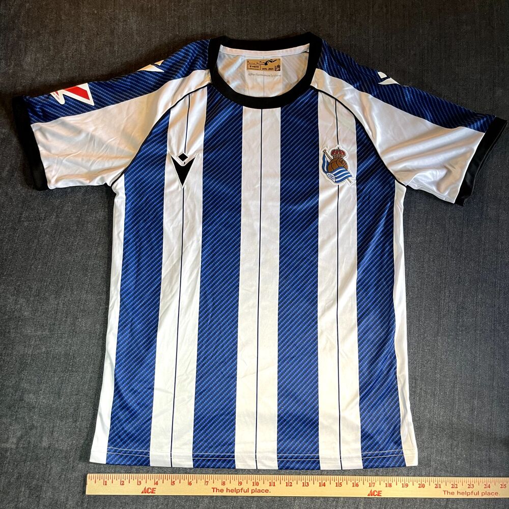 Real Sociedad 2025 Jersey Men’s Small Macron Soccer Football Shirt
